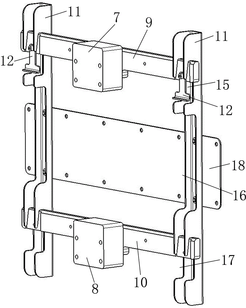 Hanging frame for large medical display