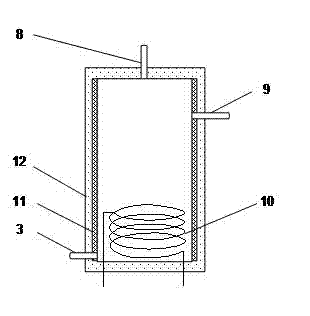 Split-type heating methane tank