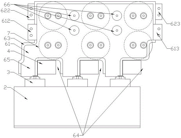 Vertical laminated busbar-based converter module