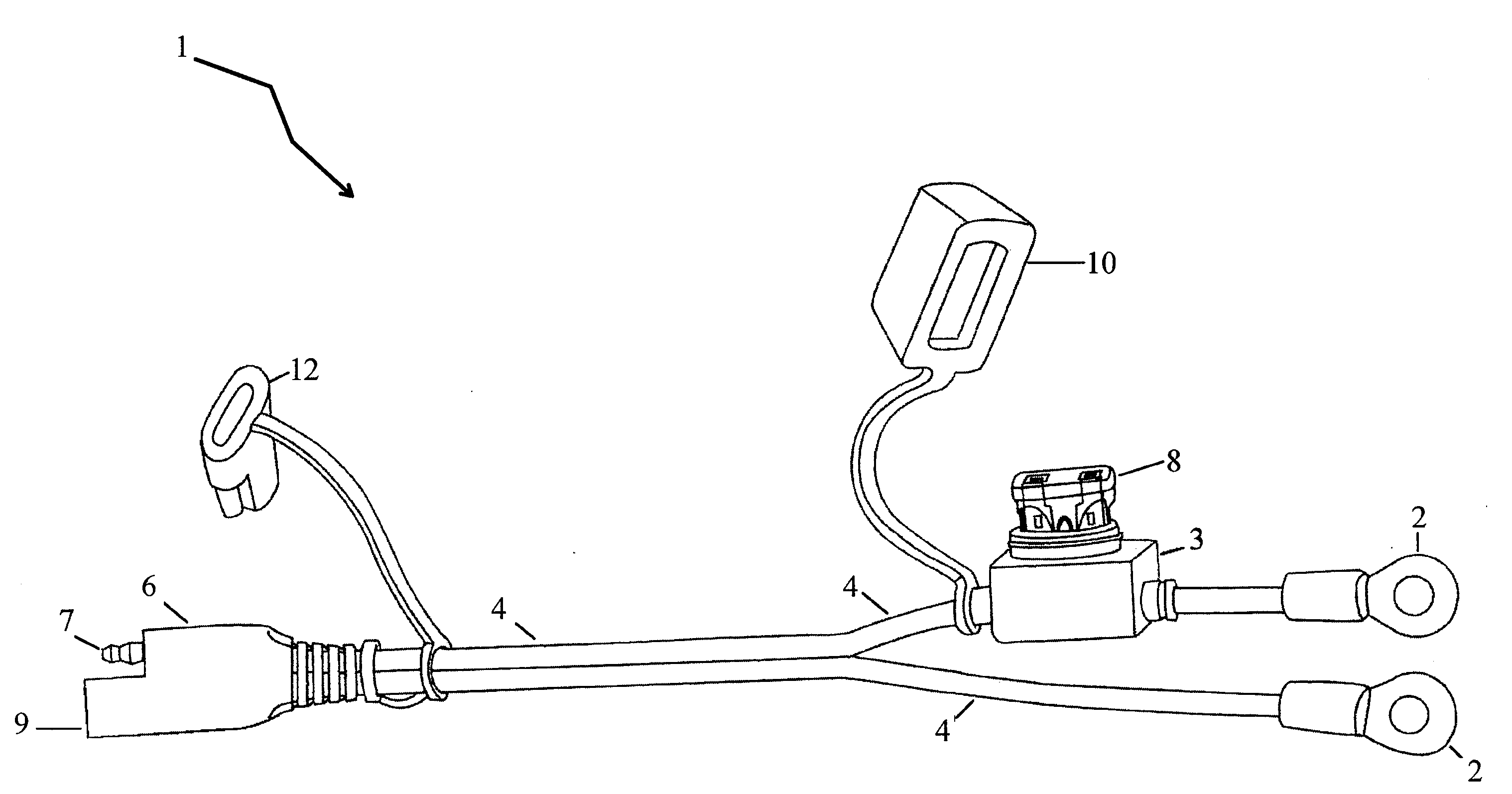 Motor cycle cell phone power adapter charging system