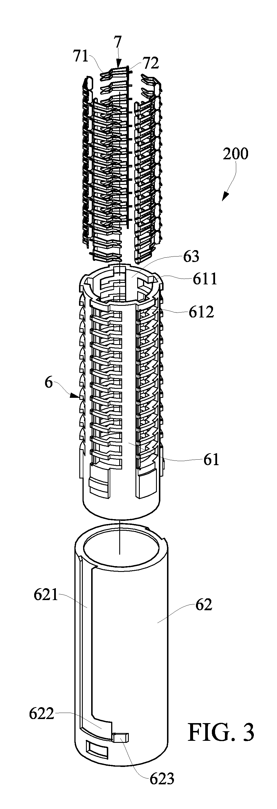 Connecting device with high-density contacts