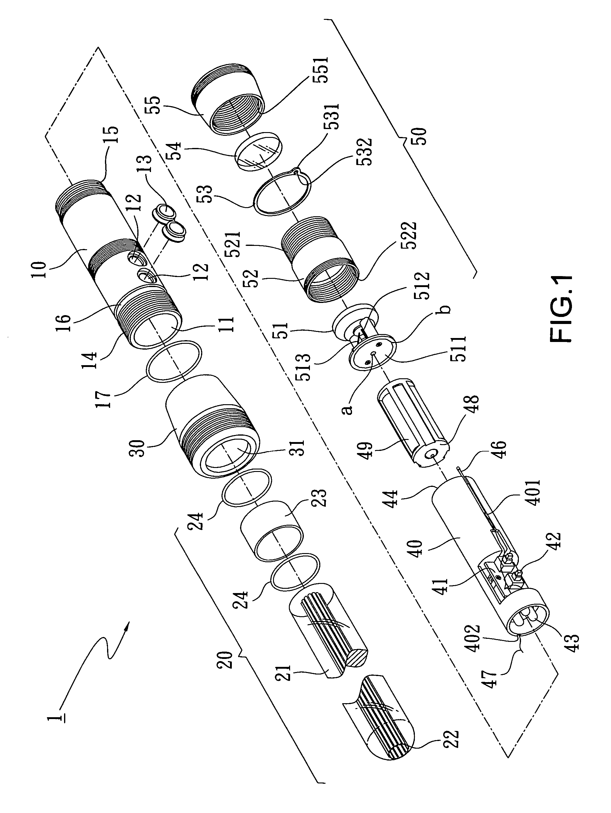 Illuminating caution light apparatus that combines a nightstick, a flashlight, and a baton