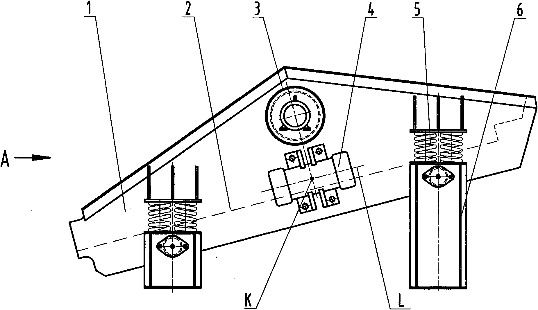 Vibrating screen with spherical track