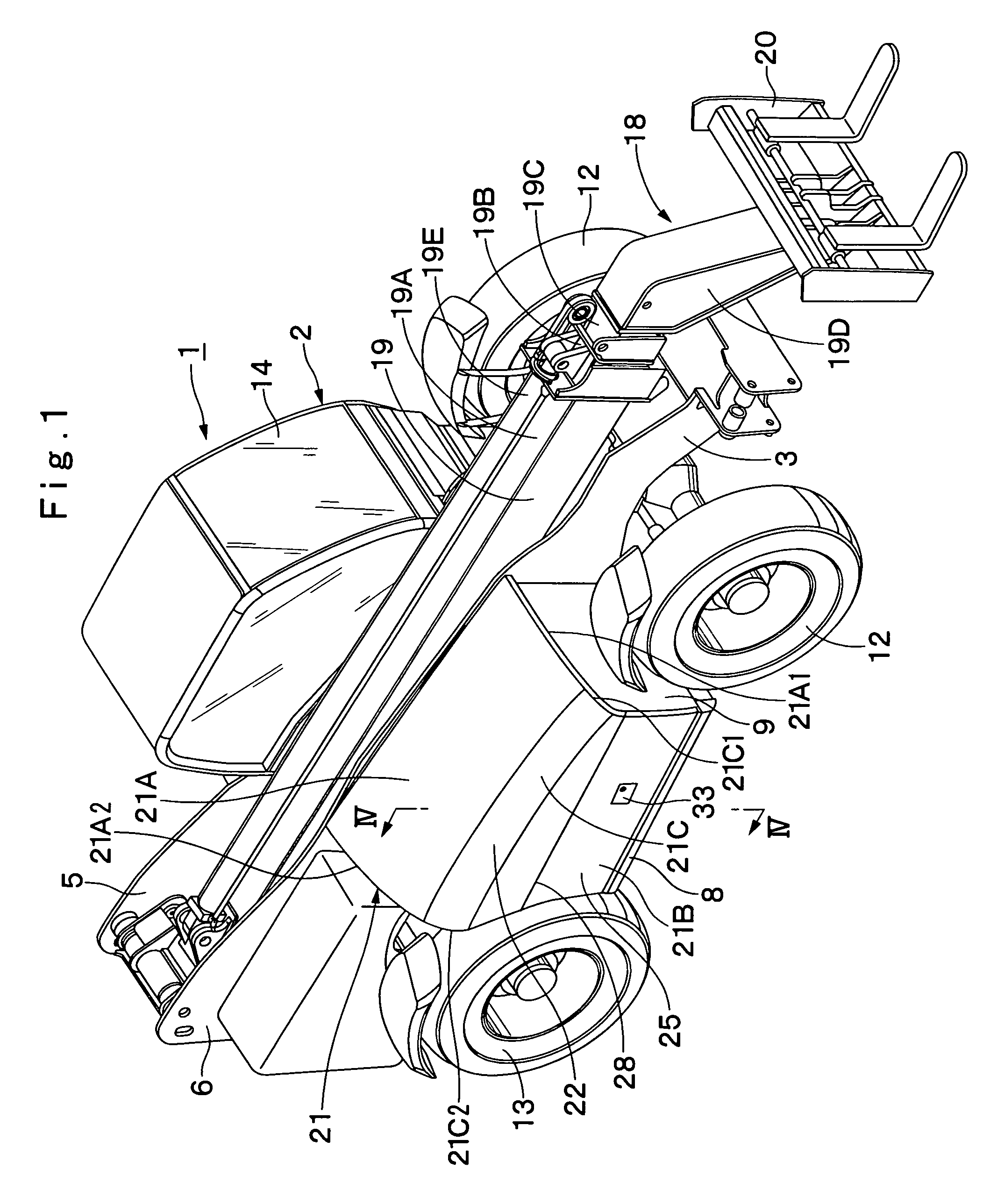 Working machine and device cover used in the same