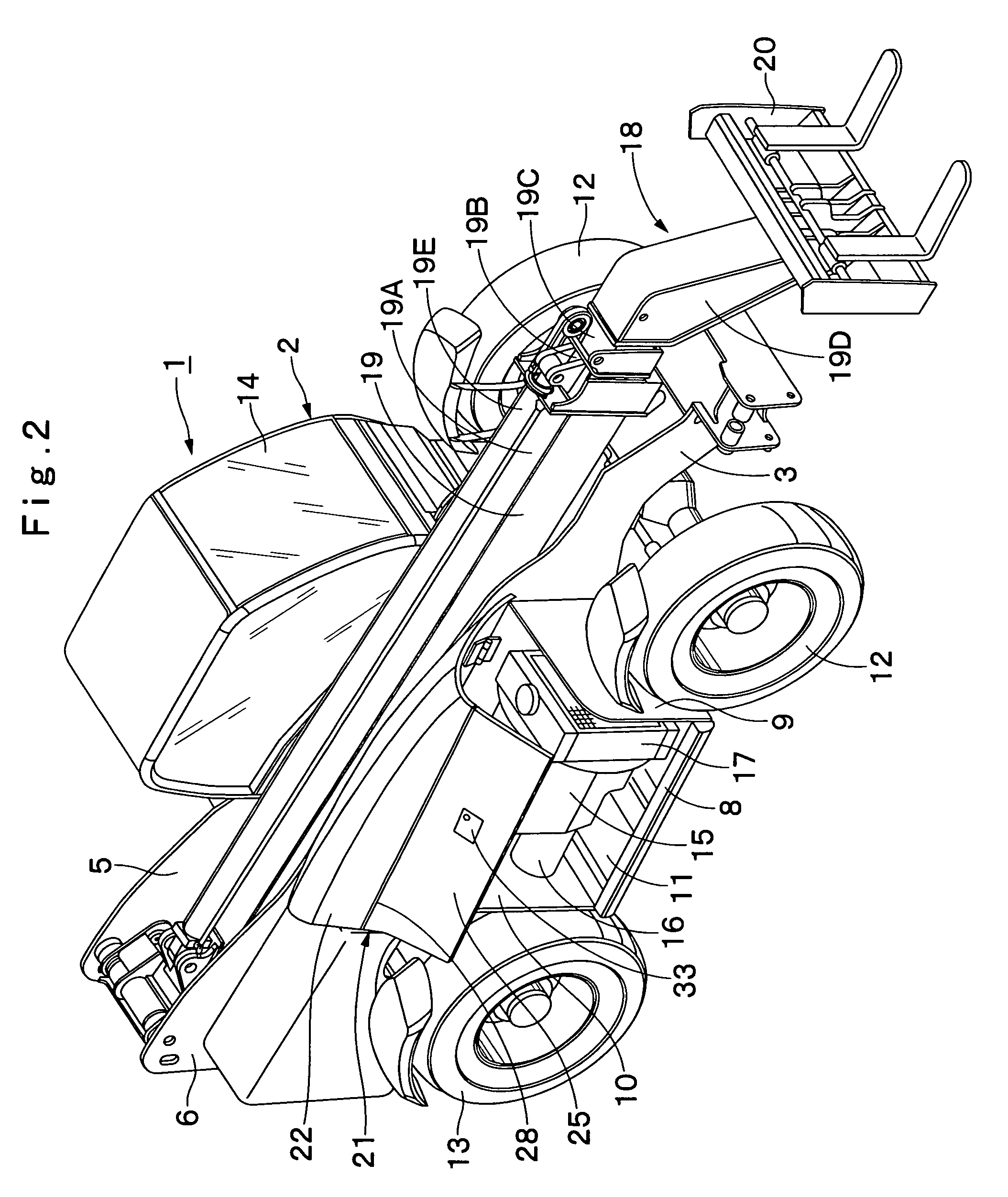 Working machine and device cover used in the same