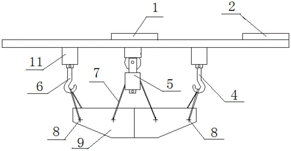 A method for replacing the rotary arm of the ladle rotary table of the continuous casting machine