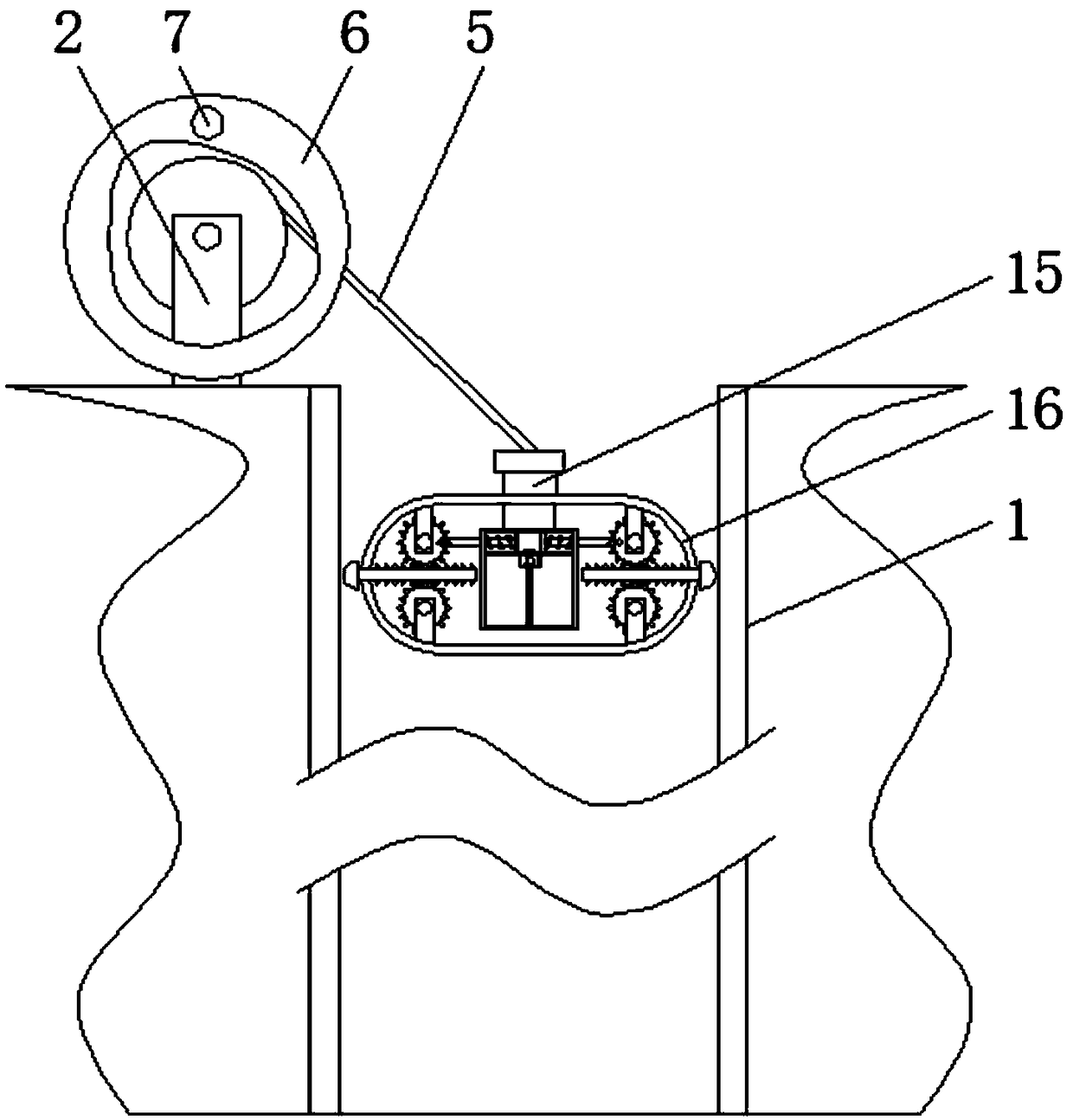 Balancing weight well civil structure deviation measuring device