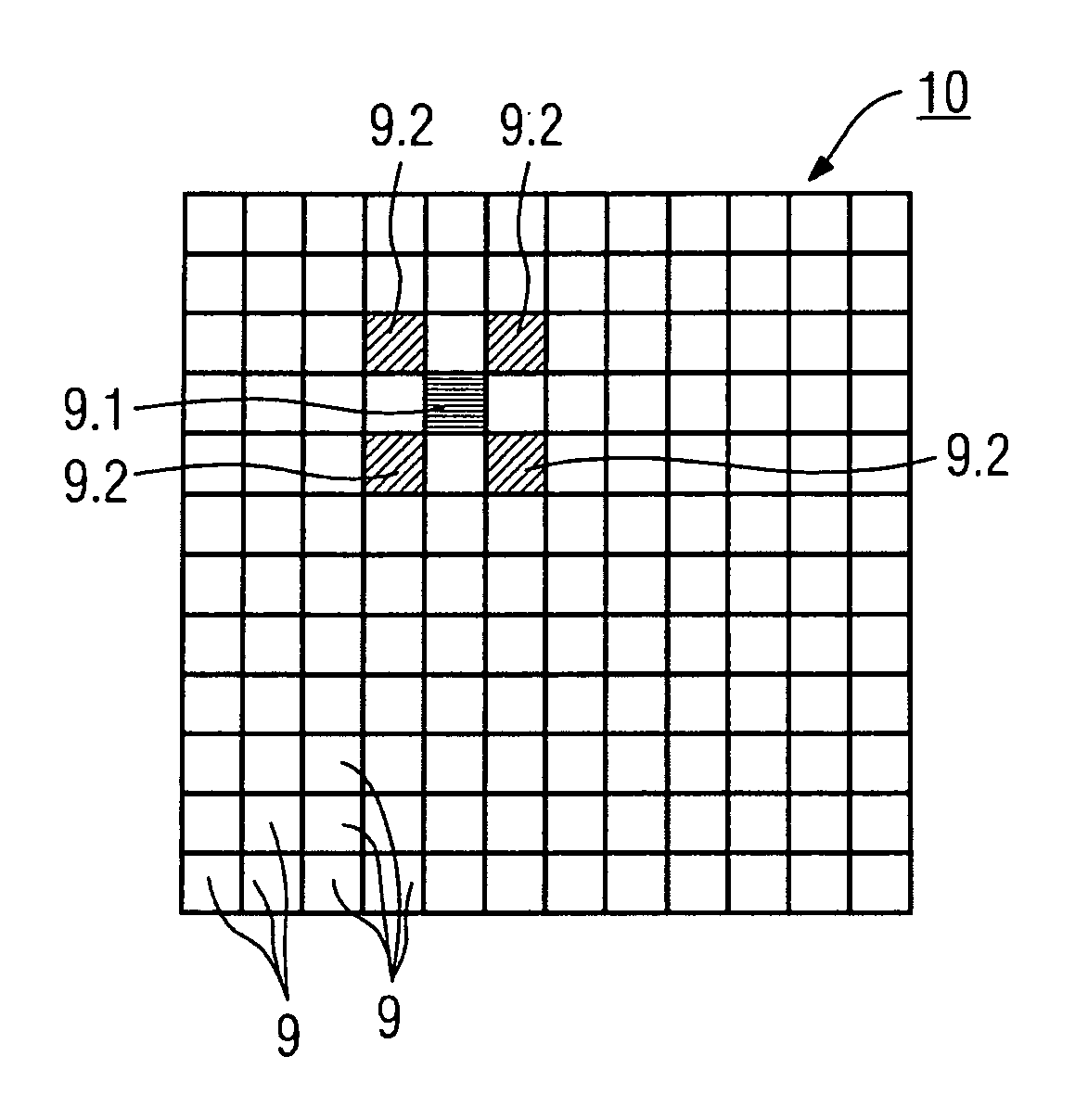 Solid-state detector and method for resetting residue charges by illumination in the case of a solid-state detector