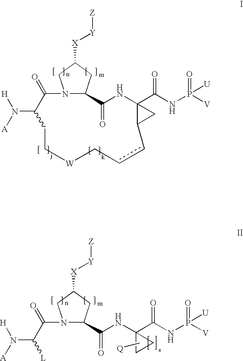 Phosphorus-containing hepatitis C serine protease inhibitors