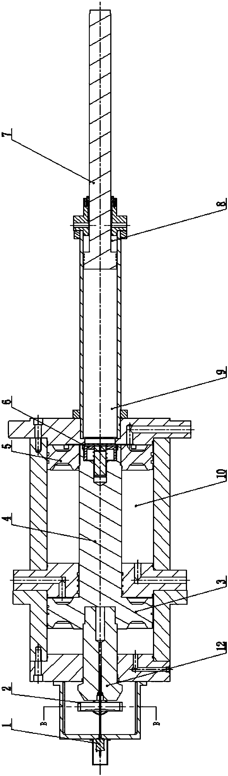 High-thrust high-speed hydraulic cylinder and its working method