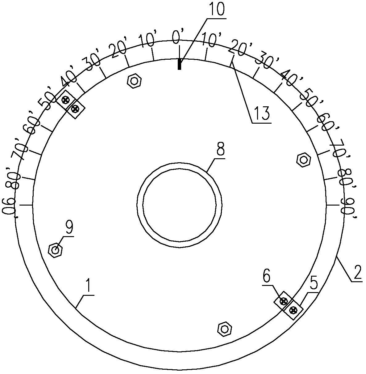 Rotating bracket for wind-tunnel flow-field display test models