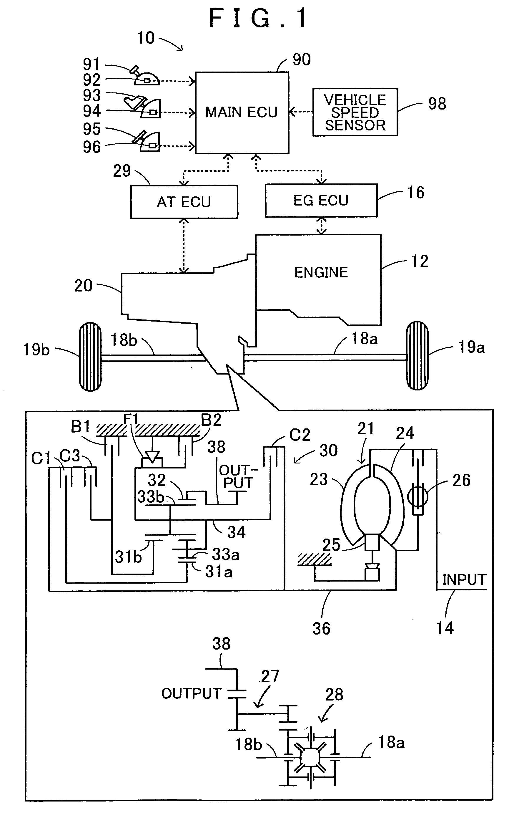 Power transmission device and vehicle having the same