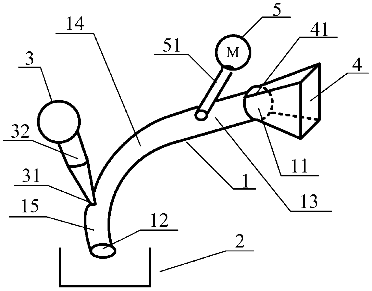 Mine dust discharge and collection device and method