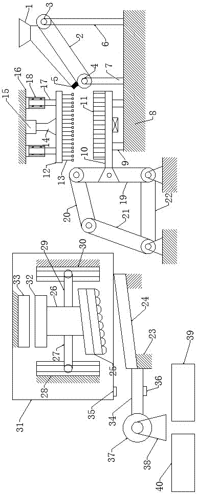 Removing device for non-gum component of eucommia ulmoides bark