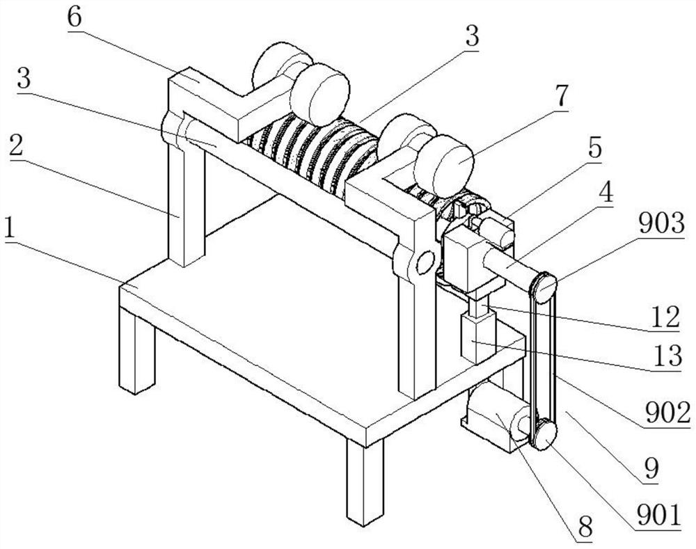 An adjustable winding device and adjustment method for flexible glass winding