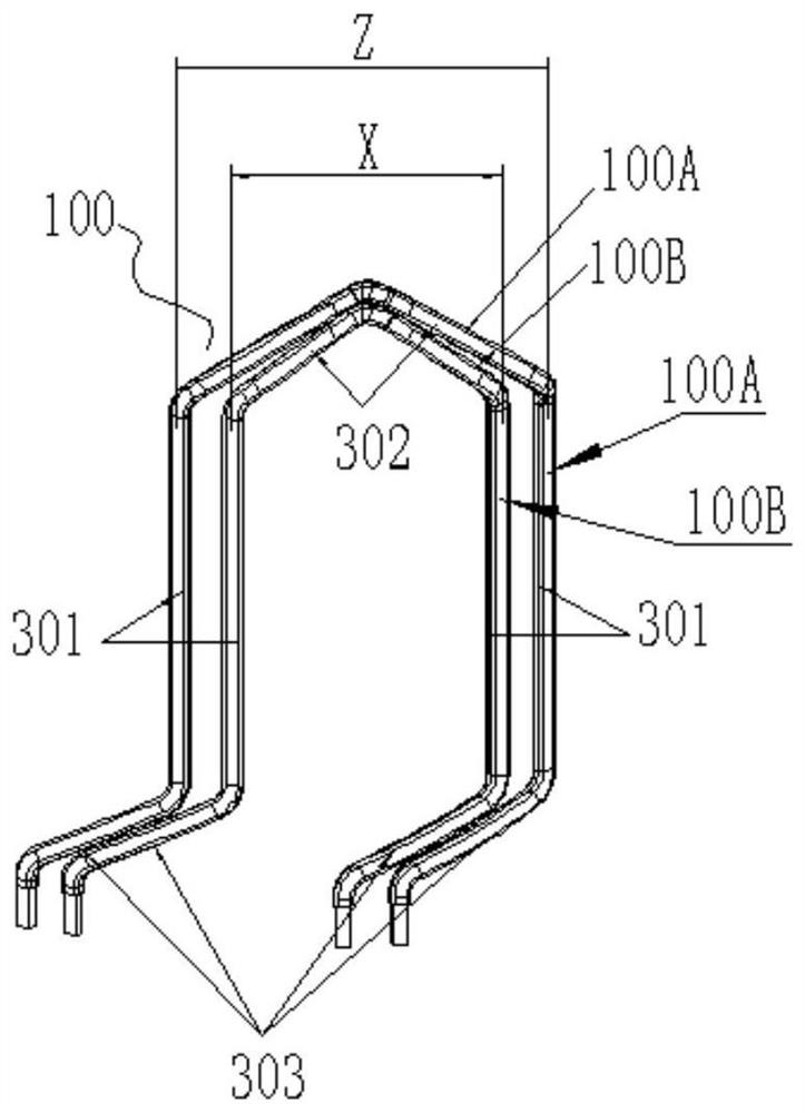 Motor stator winding, stator using same and motor