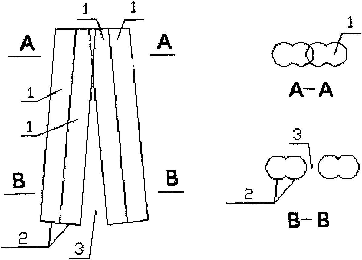 Construction method of socket water stop curtain for dual spindle soil-cement stirring mill