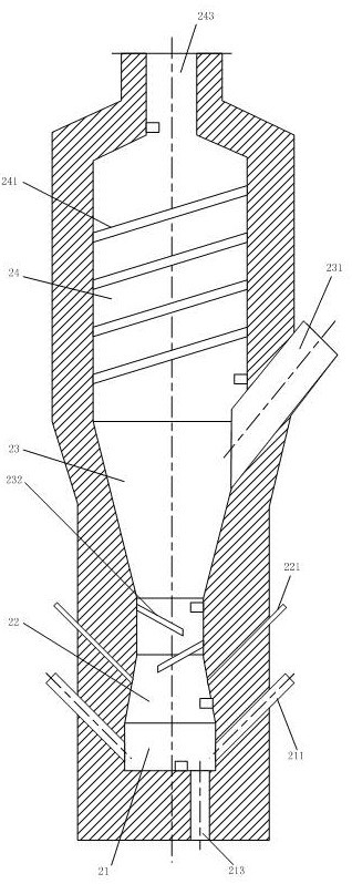 Red mud cracking treatment device