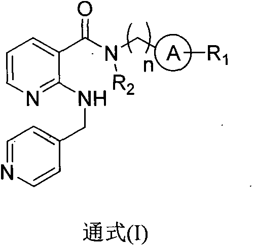 2-aminomethylpyridylnicotinamides and preparation method and application thereof