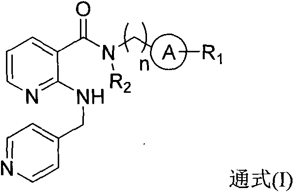 2-aminomethylpyridylnicotinamides and preparation method and application thereof