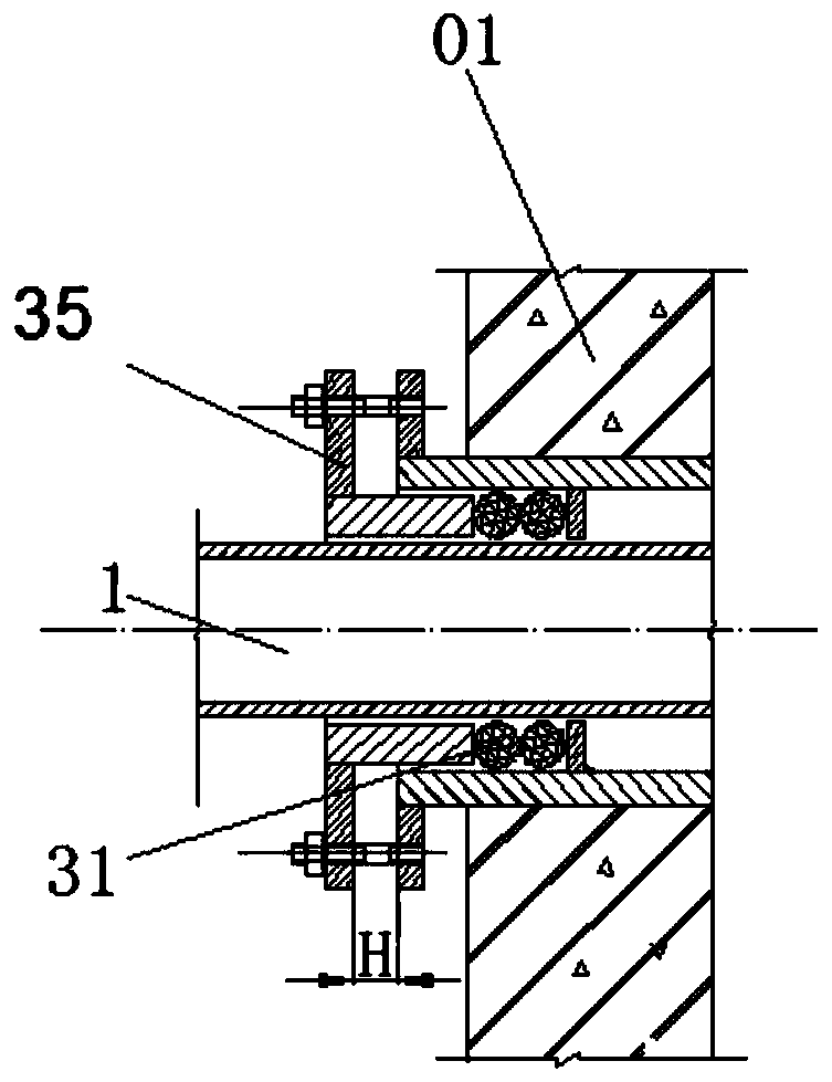 Wall-through casing pipe flexible waterproof sealing structure and construction method