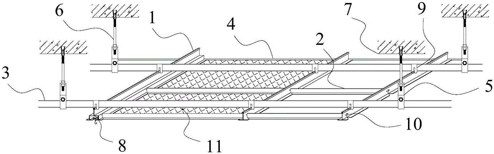 Hidden sky-rail system and construction method