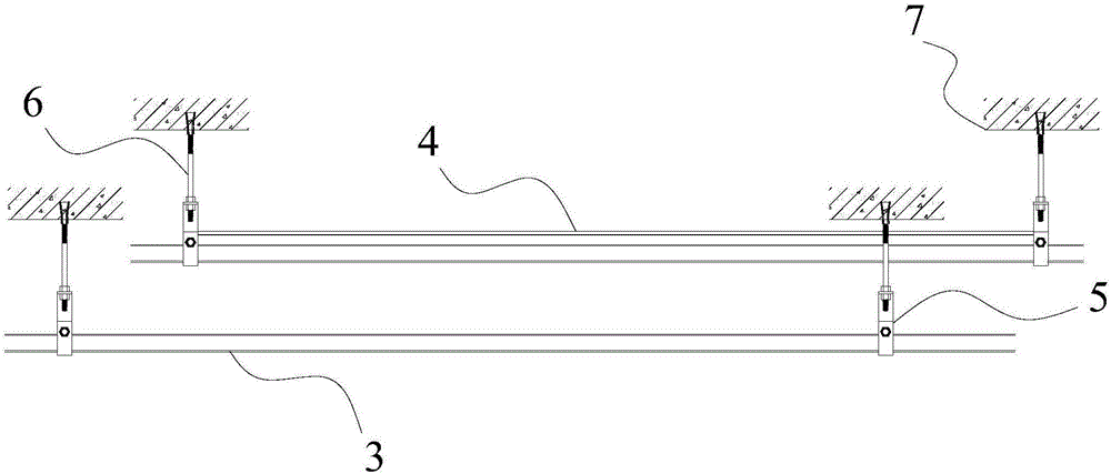 Hidden sky-rail system and construction method