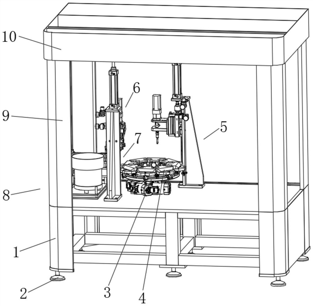 Automatic mounting and dispensing structure for nozzle