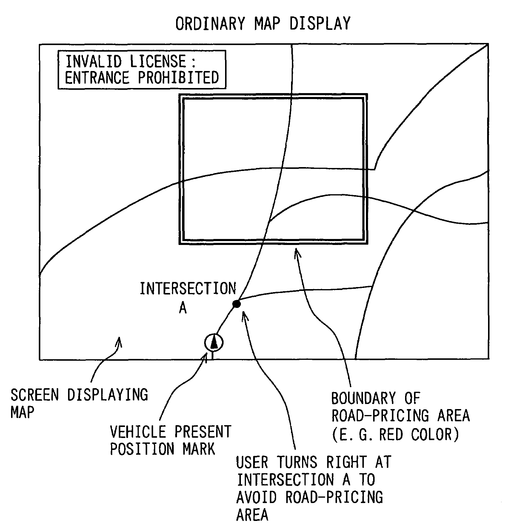 Route-setting device, map display device and navigation system