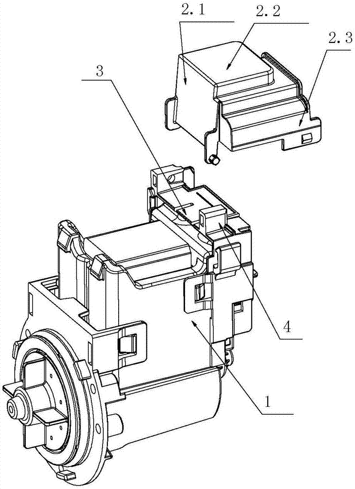 Motor with waterproof cover and drainage pump