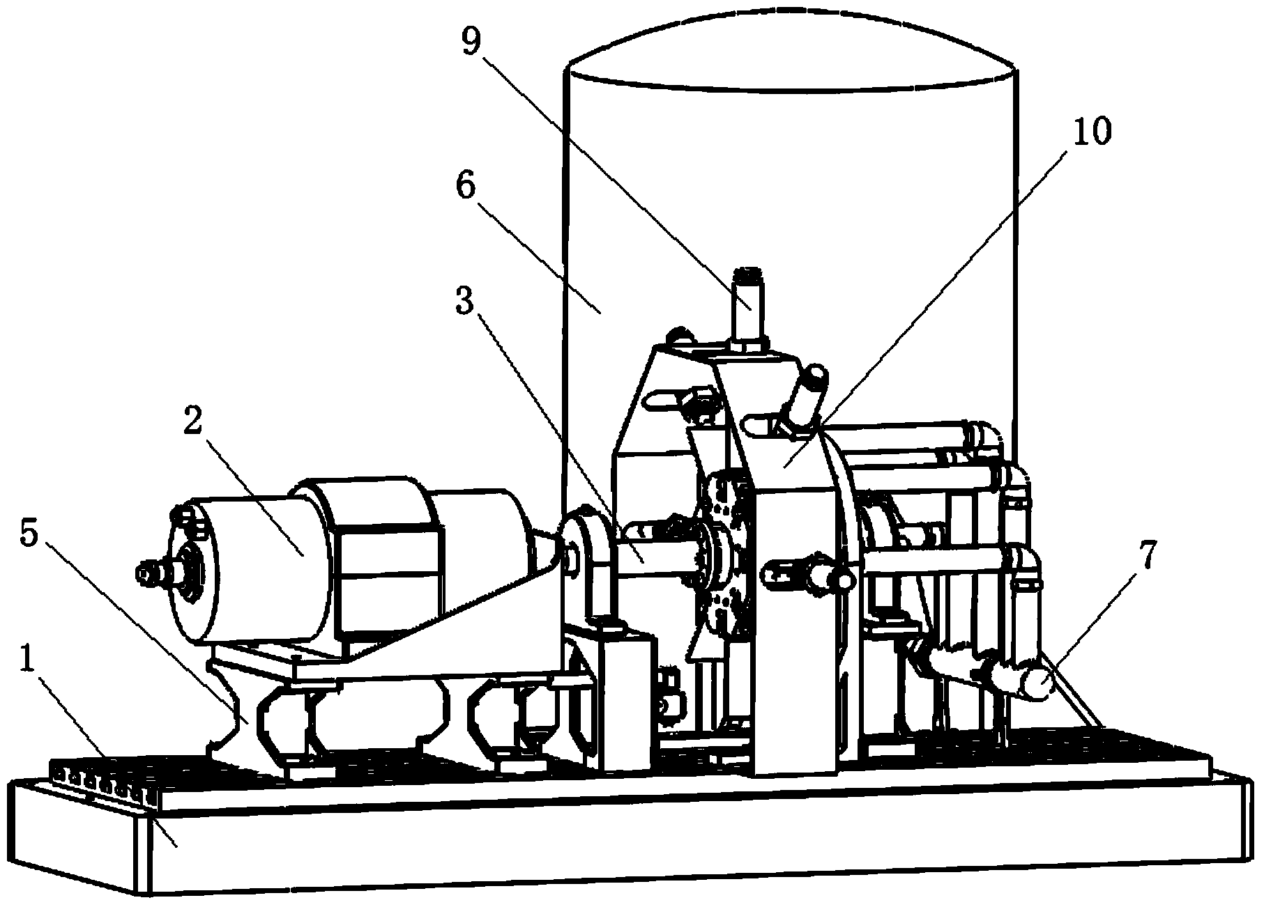 High-order rotating blade dynamic similarity test experiment table and test method