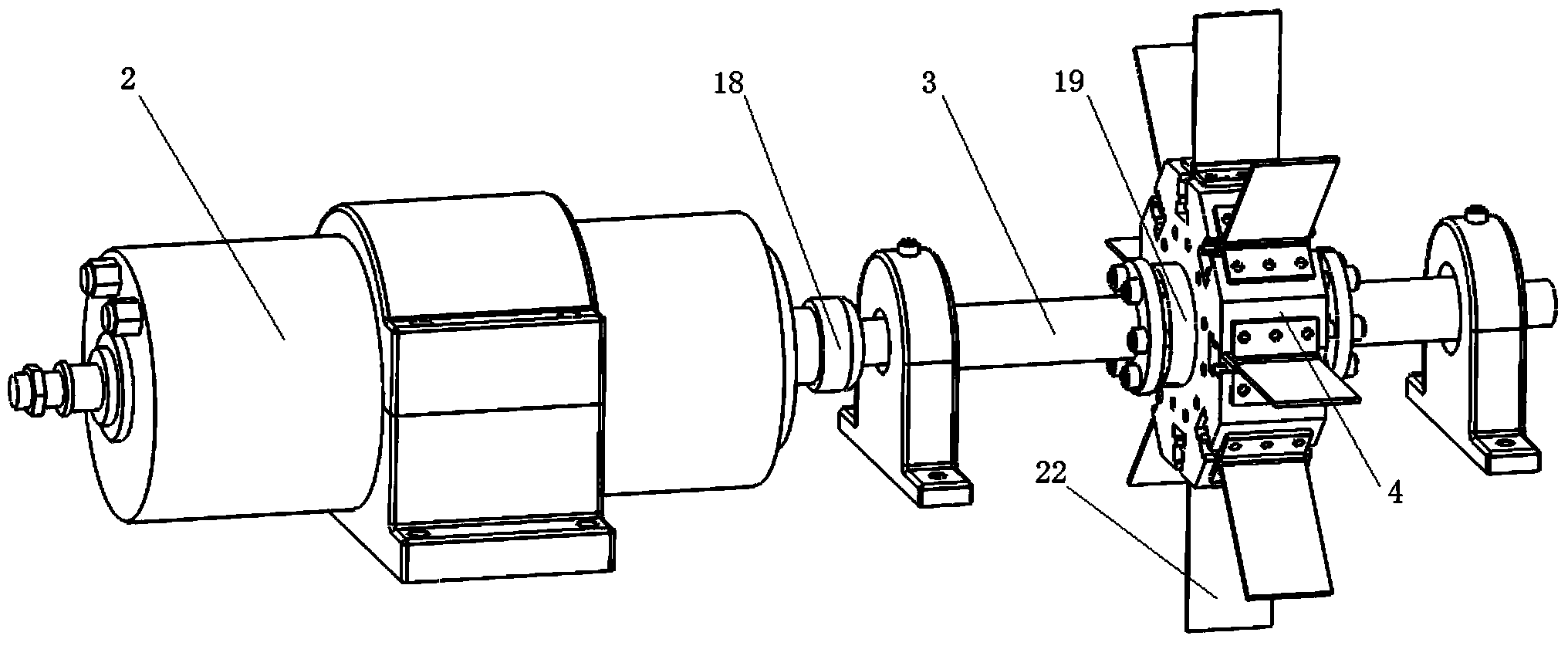 High-order rotating blade dynamic similarity test experiment table and test method