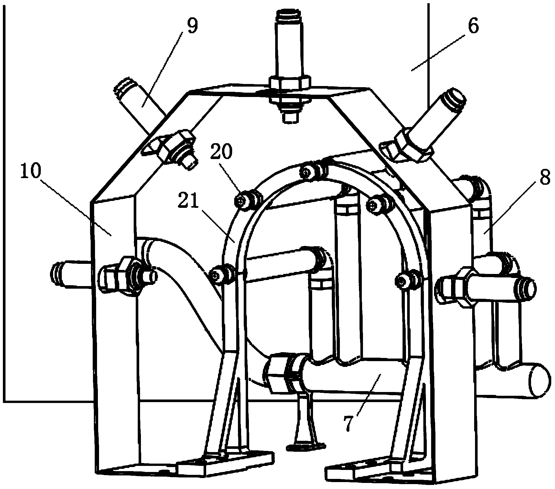 High-order rotating blade dynamic similarity test experiment table and test method