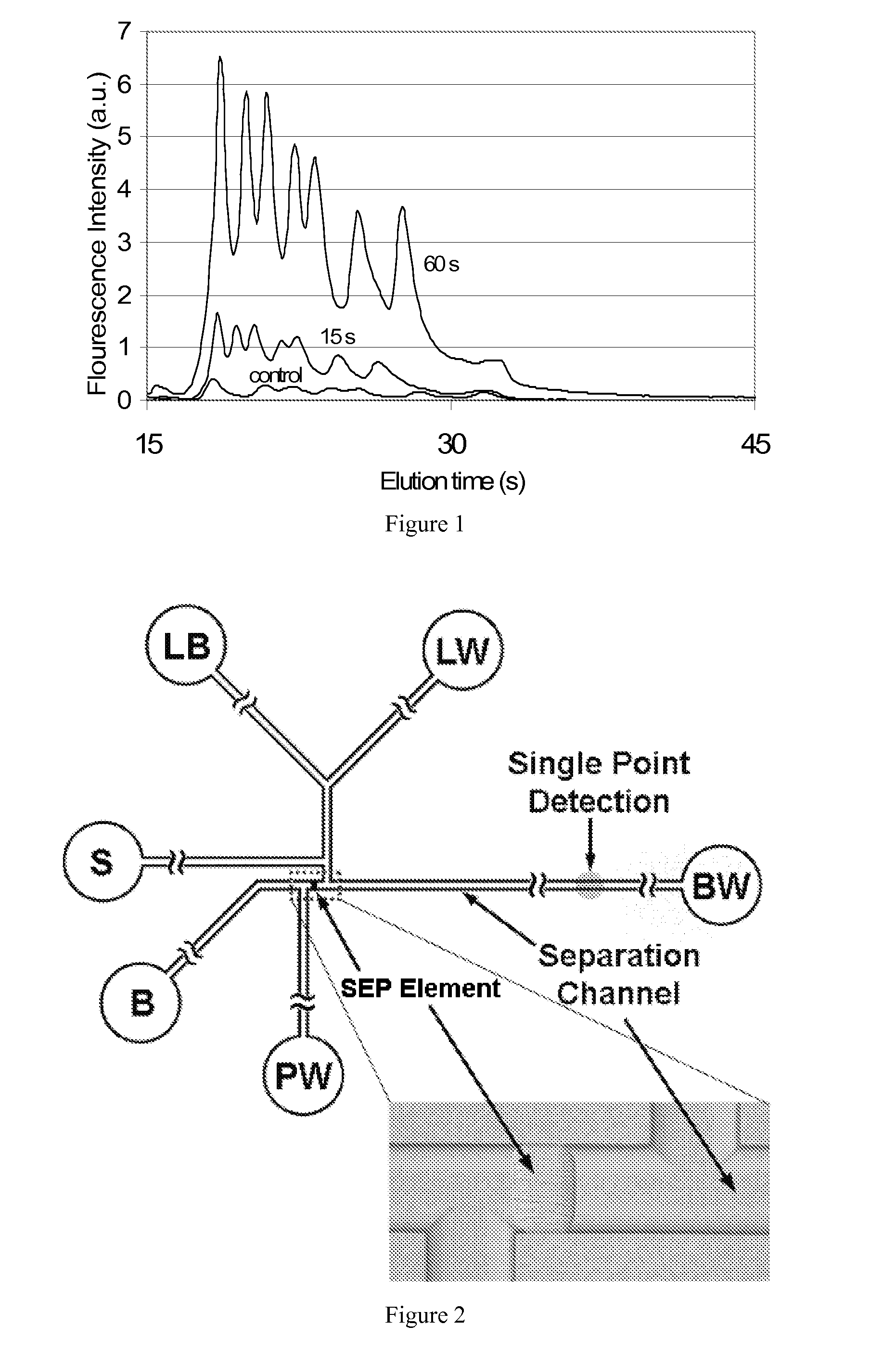 Preconcentration and separation of analytes in microchannels