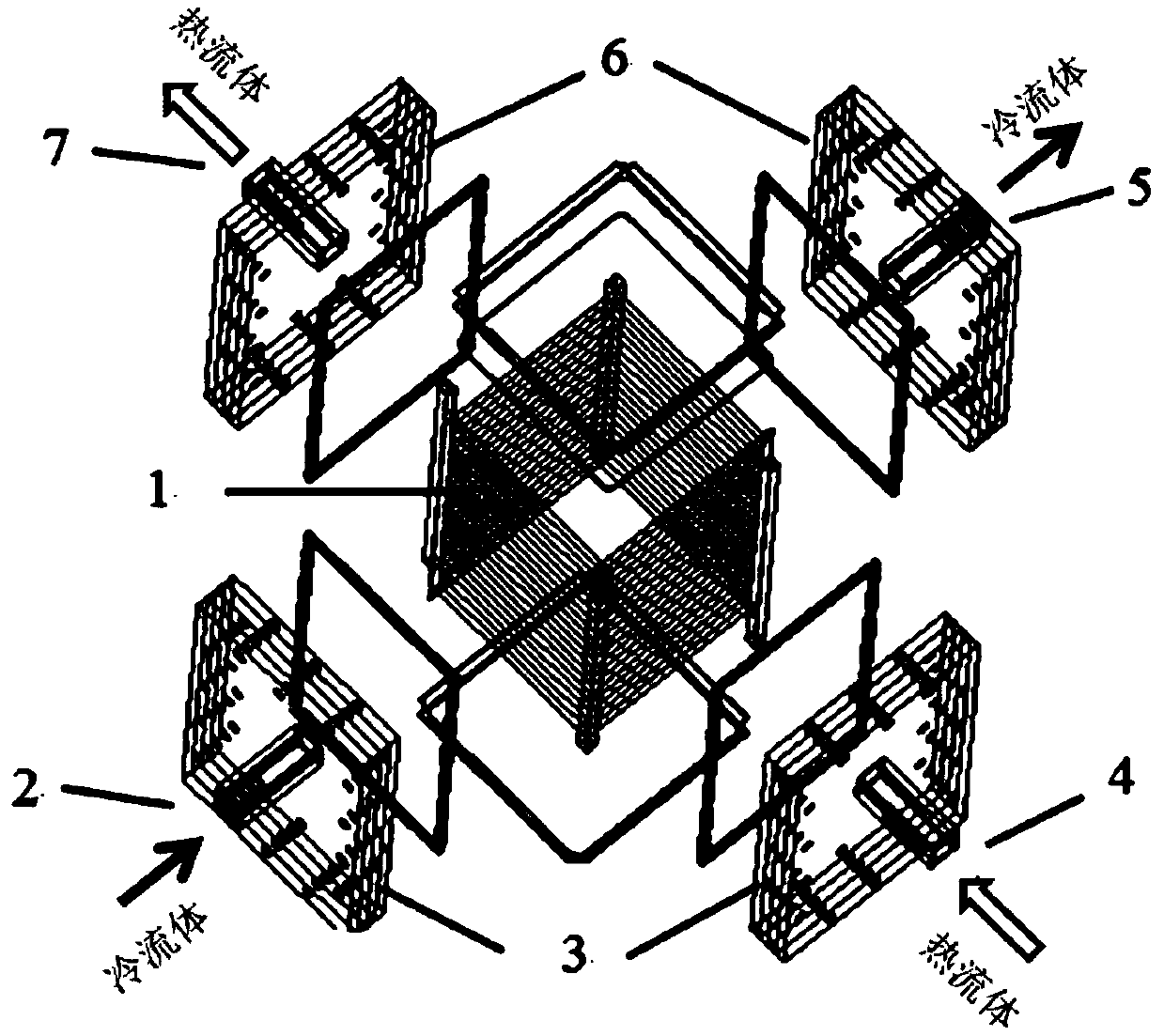 Fractal channel printed circuit heat exchanger