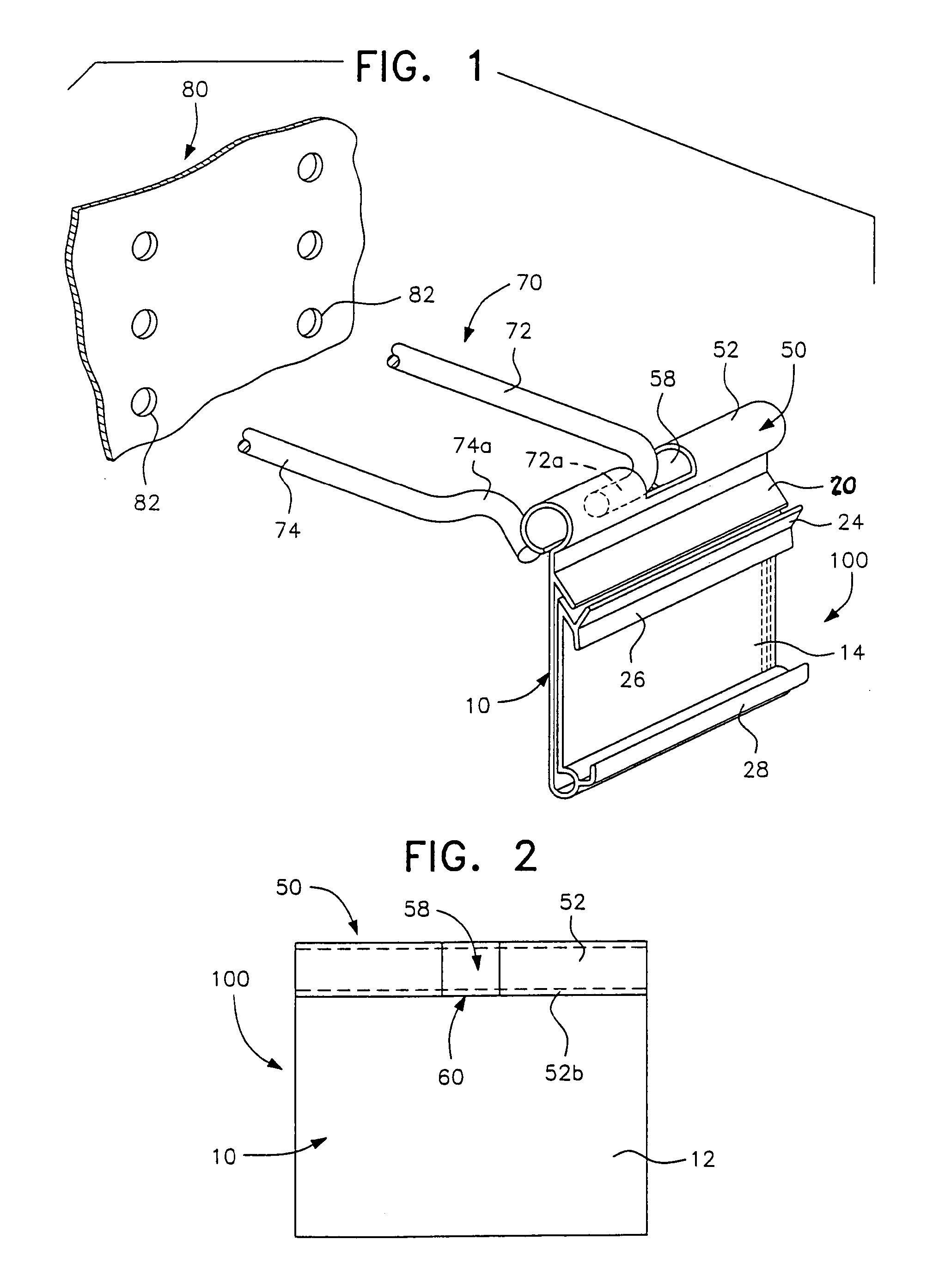 Hinged label holder