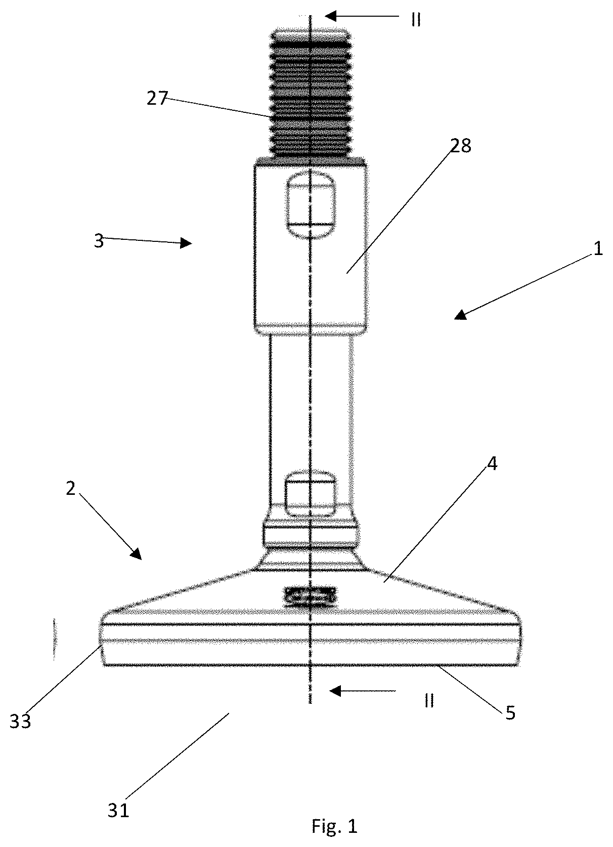 Method for establishing a signal indicative of the pressure-condition in the as contact-surface befitted rubber-elastic body of a machine foot, as well as machine foot with hydrostatic pressure sensor