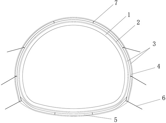 Honeycomb sandwich structure and section steel combined rectangular steel arch tunnel supporting structure