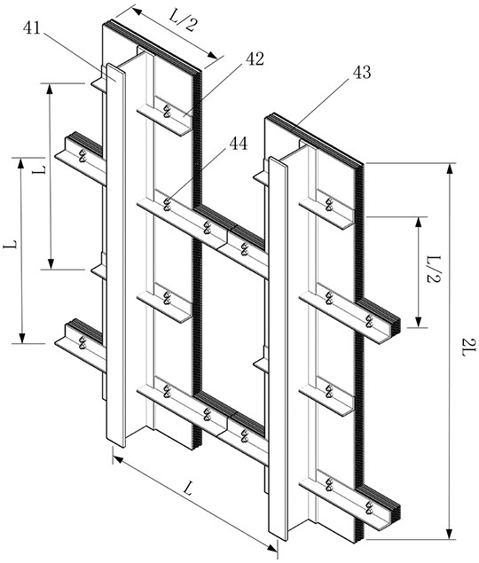 Honeycomb sandwich structure and section steel combined rectangular steel arch tunnel supporting structure