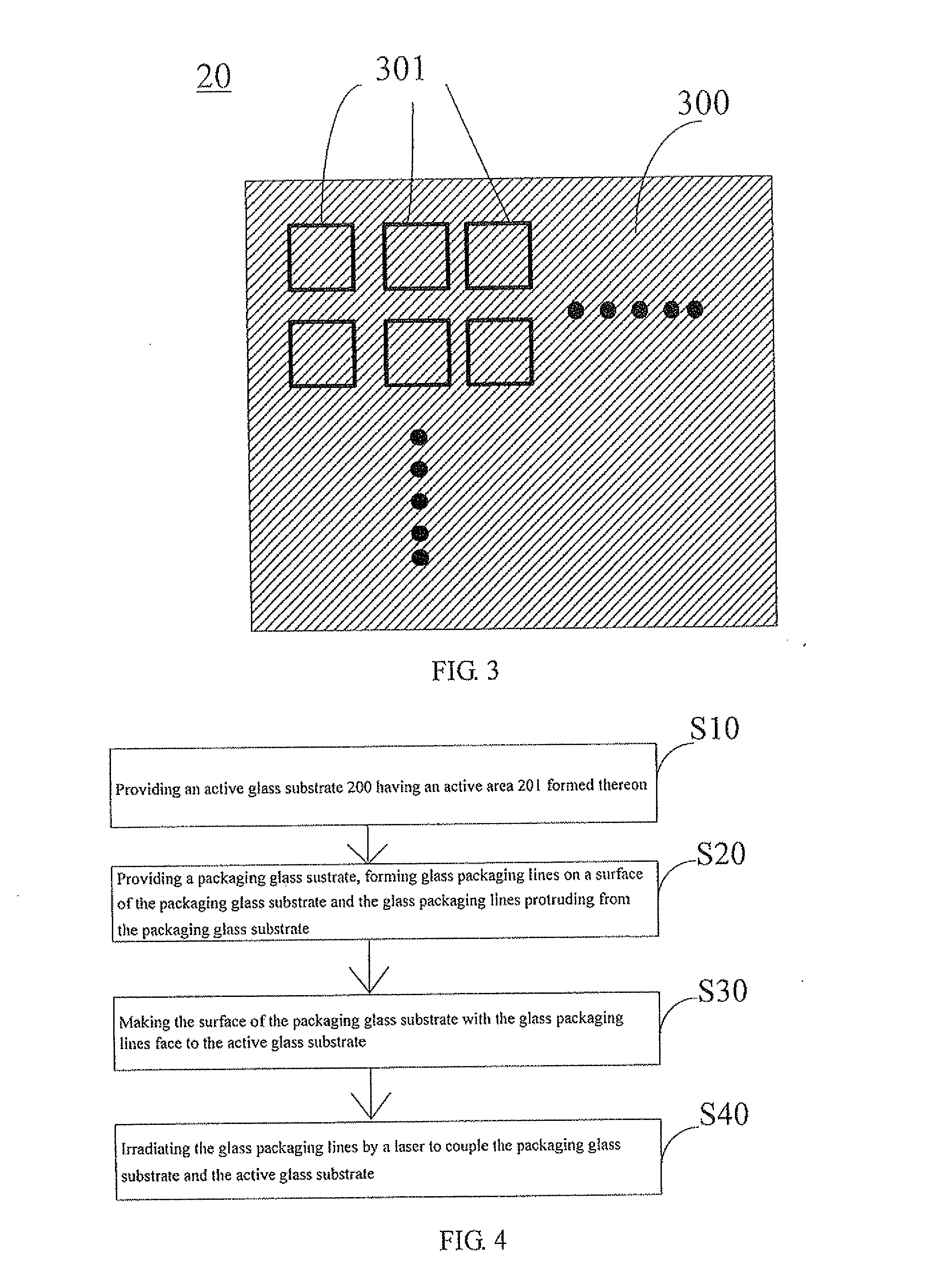 Glass packaging structure and glass packaging method of utilizing the same