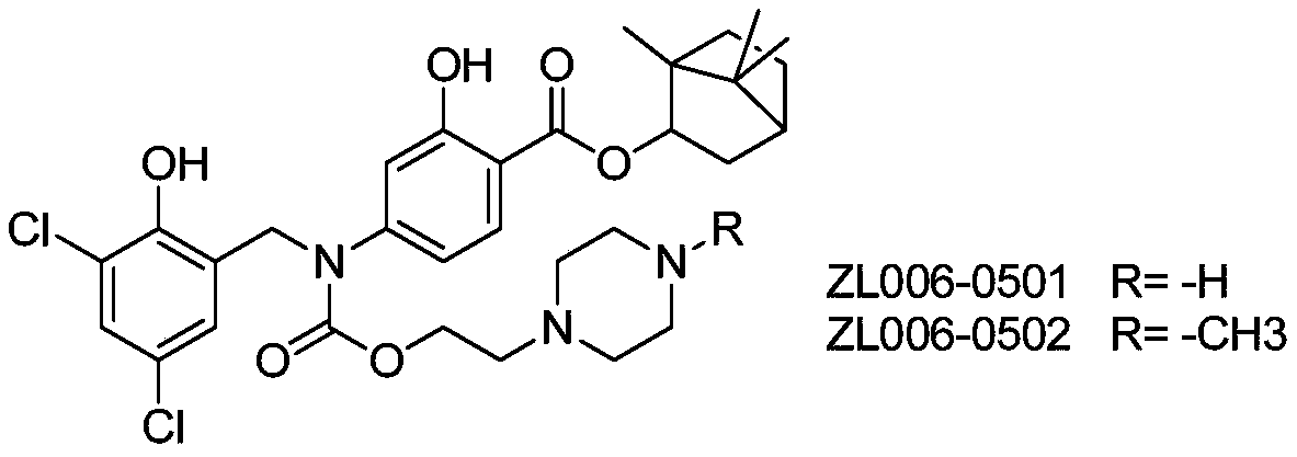 2-piperazine ethyl phenyl carbamate derivatives and pharmaceutical application thereof