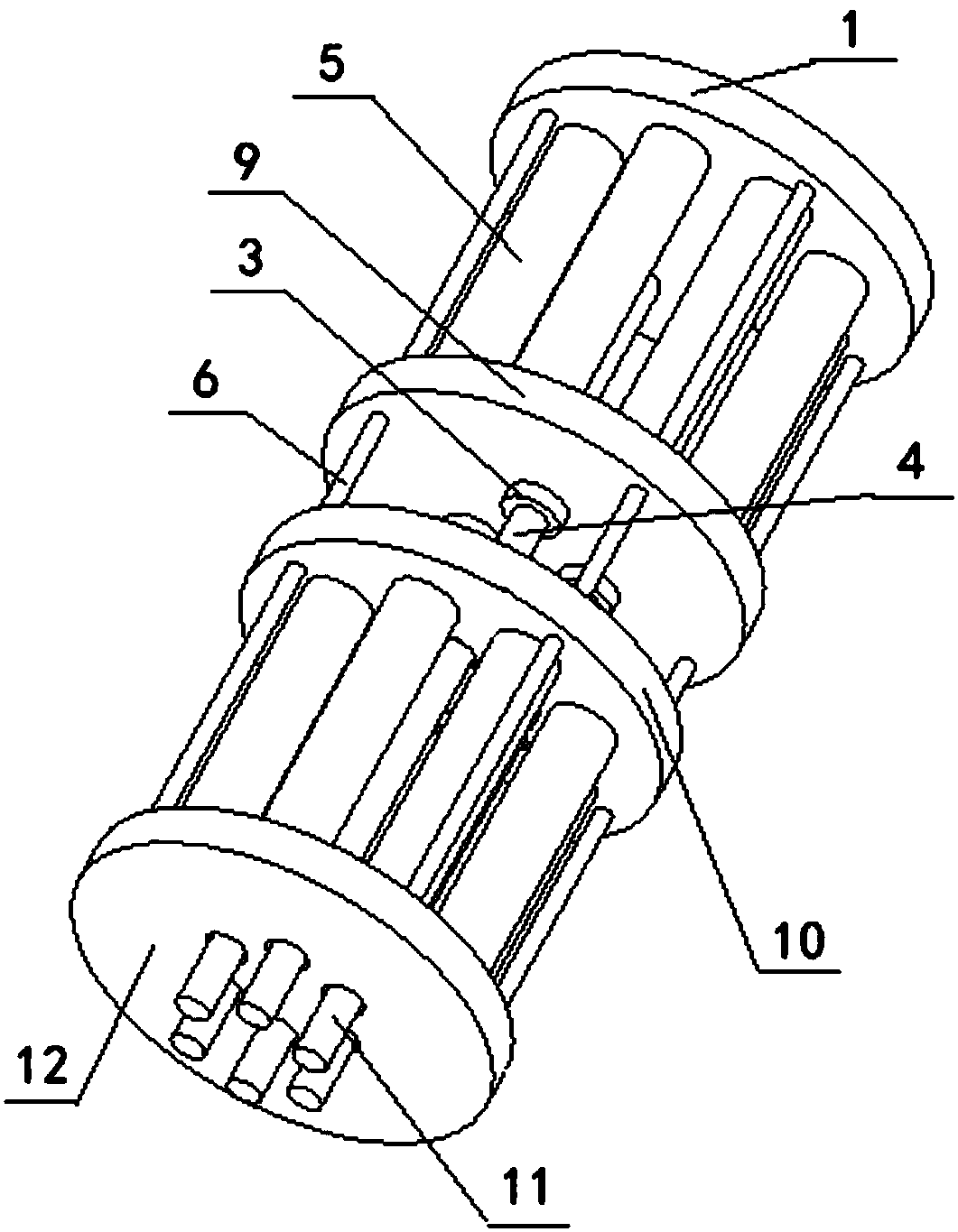 Stretching type pneumatic artificial muscle