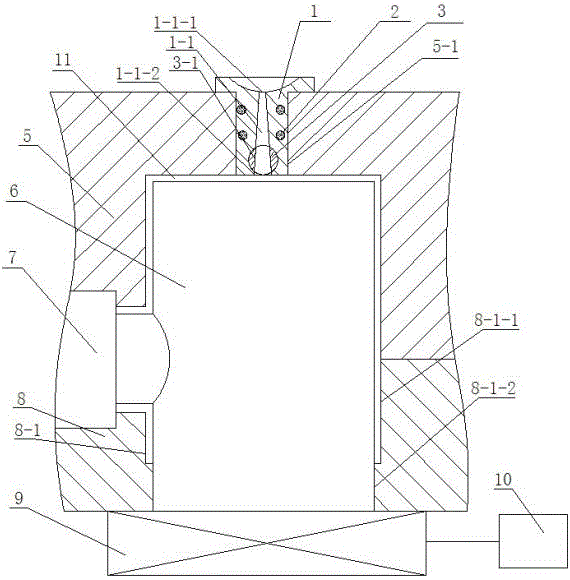 Ultrasonic vibration micro-foaming injection moulding device and ultrasonic vibration micro-foaming injection moulding method for plastic inspection well