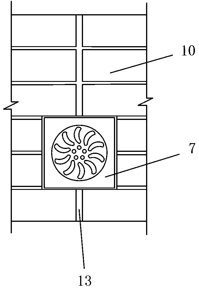 Construction process of concealed roofing exhaust hole