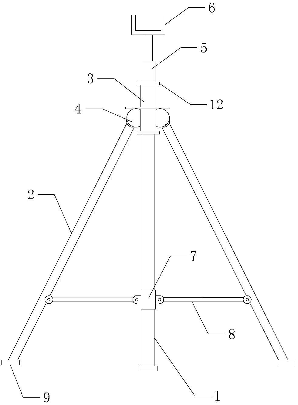 Portable three-legged bracket