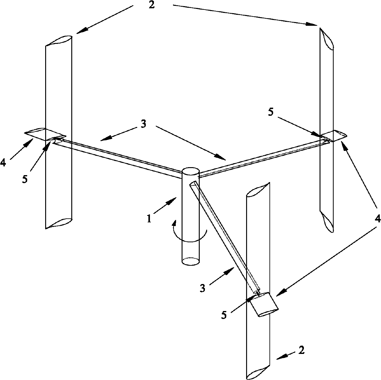 Vertical axis wind turbine brake device