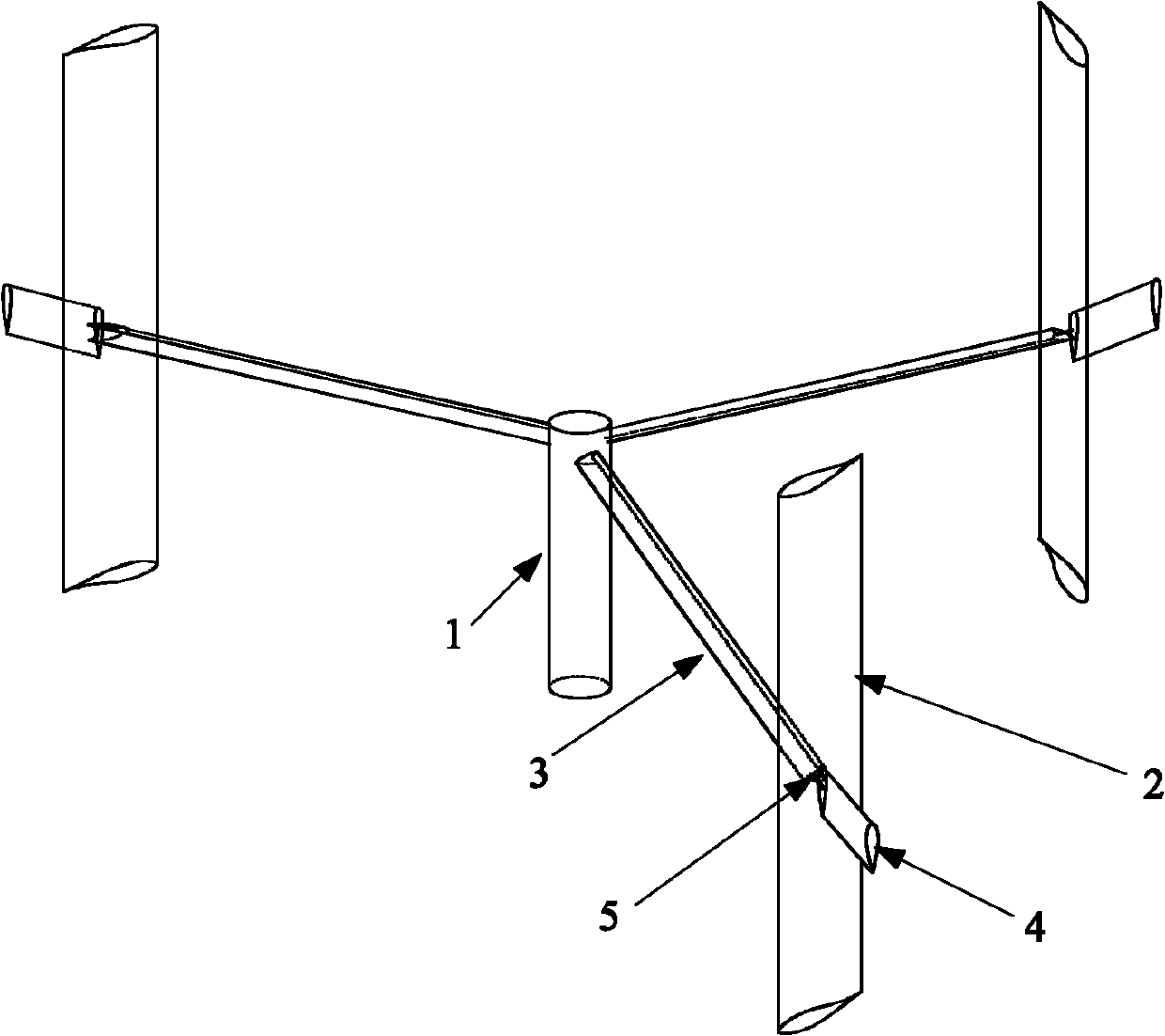 Vertical axis wind turbine brake device