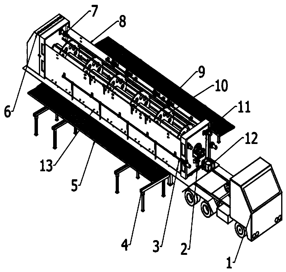 Movable oil pipe cleaning device