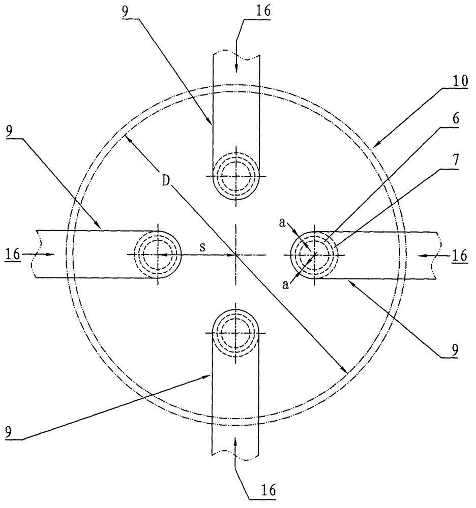 Oil inlet distribution tube for wood tar fluidized bed hydrogenation reactor