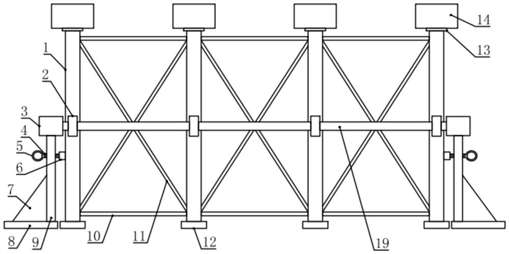 Fire-fighting guardrail convenient to mount